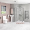 Carina 900x900mm Quadrant Enclosure with Newport Toilet and Basin Suite