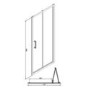 800mm Square Bi-Fold Shower Enclosure with Tray - Juno
