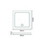 800mm Square Bi-Fold Shower Enclosure with Tray - Juno