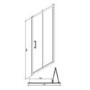 900mm Square Bi-Fold Shower Enclosure - Juno