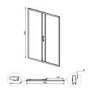 1000 x 800mm Rectangular Sliding Shower Enclosure - Juno