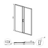 1000 x 800mm Rectangular Silding Shower Enclosure with Tray - Juno