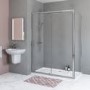 1400 x 800mm Rectangular Sliding Shower Enclosure - Juno
