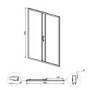 1400 x 800mm Rectangular Sliding Shower Enclosure - Juno