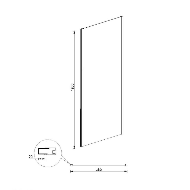 1700 x 900mm Rectangular Sliding Shower Enclosure - Juno