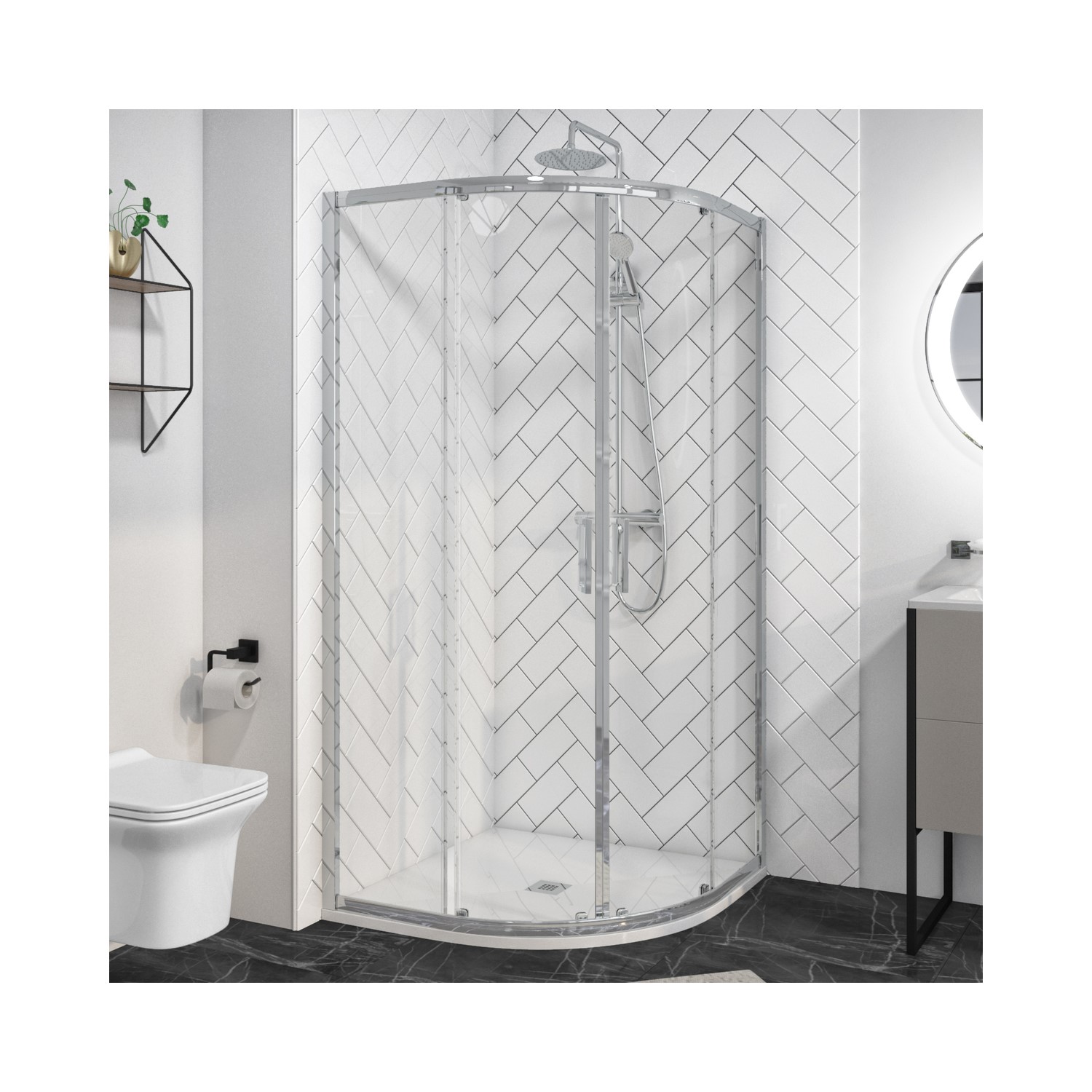 800mm Quadrant Shower Enclosure - Pavo