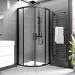 Black 8mm Glass Quadrant Shower Enclosure 800mm  - Pavo