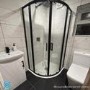800mm Black 8mm Glass Quadrant Shower Enclosure - Pavo