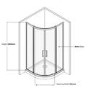 900mm Black Quadrant Shower Enclosure Bathroom Suite with Left Hand Toilet & Sink Unit - Pavo