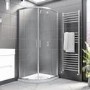 1000x900mm Left Hand Offset Quadrant Shower Enclosure With Shower Tray - Pavo