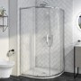 1000x900mm Left Hand Offset Quadrant Shower Enclosure With Shower Tray - Pavo