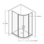 Chrome 8mm Glass Offset Quadrant Shower Enclosure 1200x800mm - Pavo