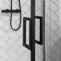 Black 8mm Left Hand Offset Quadrant Shower Enclosure with Shower Tray 1000x800mm - Pavo