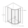 Black 8mm Offset Quadrant Shower Enclosure 1200x800mm - Pavo