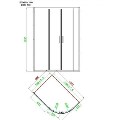 Black 8mm Offset Quadrant Shower Enclosure 1200x800mm - Pavo