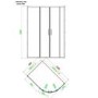 Black 8mm Offset Quadrant Shower Enclosure 1200x800mm - Pavo