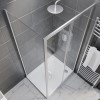 Chrome 8mm Glass Rectangular Sliding Shower Enclosure 1000x800mm  - Pavo