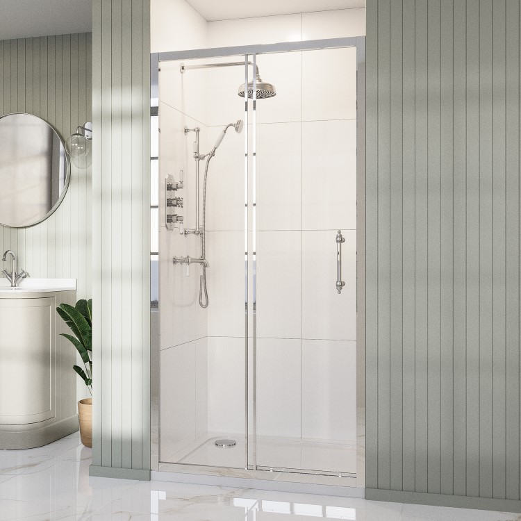 Add On - Chrome Traditional Shower Door Handle for Pavo Shower Doors