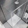 1200x800mm Chrome 8mm Glass Rectangular Sliding Shower Enclosure with Shower Tray - Pavo