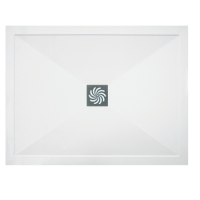 1200x800mm Rectangular 25mm Slimline White Stone Resin Shower Tray – Harmony
