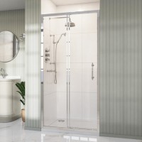 1200mm Chrome Sliding Shower Door 8mm Glass - Pavo Traditional 