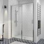 1400mm Chrome Sliding Shower Door 8mm Glass - Pavo