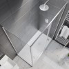 Chrome 8mm Glass Rectangular Sliding Shower Enclosure 1400x900mm - Pavo