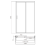 1200 x 800mm Black Rectangular Sliding Door Shower Enclosure Suite with Toilet and Basin - Pavo