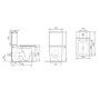 1200 x 800mm Black Rectangular Sliding Door Shower Enclosure Suite with Toilet and Basin - Pavo