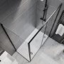 1500x900mm Black 8mm Glass Rectangular Sliding Shower Enclosure - Pavo