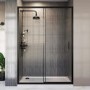 Black 1500mm Sliding Shower Door - Pavo