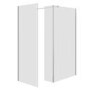 1400x800mm Frameless Walk In Shower Enclosure with 300mm Fixed Panel and Shower Tray - Corvus