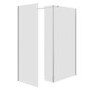 1400x900mm Frameless Walk In Shower Enclosure with 300mm Fixed Panel and Shower Tray  Corvus