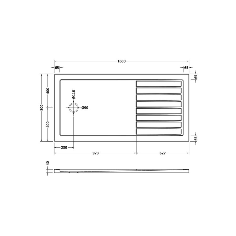 1600 x 800mm Chrome Walk in Shower Enclosure Suite with Toilet and Basin - Corvus