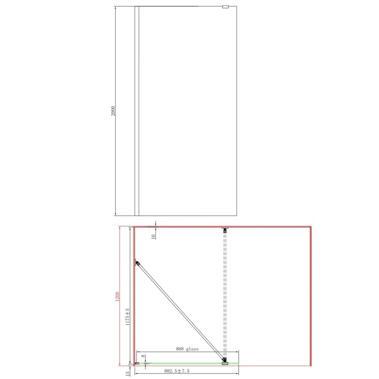 1700 x 800mm Chrome Walk in Shower Enclosure Suite with Toilet and Basin - Corvus