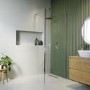900mm Frameless Wet Room Shower Screen with 300mm Fixed Panel - Corvus