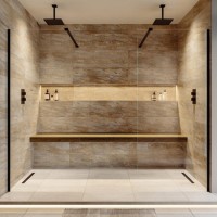 Black Double Shower Screen for Wet Room & Walk In Shower 2500mm - Corvus
