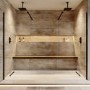 Black Double Shower Screen for Wet Room & Walk In Shower 2500mm - Corvus