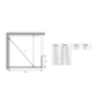 1200mm Black Grid Shower Screen for Wetroom & Walk In Shower with 300mm Fixed Panel- Nova