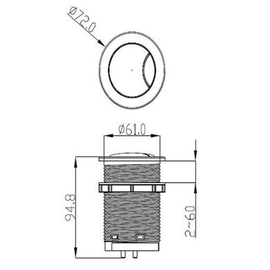 Tampa Back to Wall Toilet with Arissa Chrome Pneumatic Push Button and Cistern