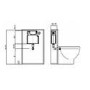 Tampa Back to Wall Toilet with Arissa Chrome Pneumatic Push Button and Cistern