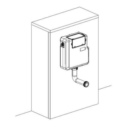 Tampa Back to Wall Toilet with Arissa Chrome Pneumatic Push Button and Cistern