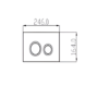 Concealed Cistern with 1170mm Wall Hung Toilet Frame and Chrome Mechanical Flush Plate - Zana