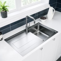 1 Bowl Isabella Reversible Stainless Steel Kitchen Sink & Elwood Chrome Kitchen Mixer Tap