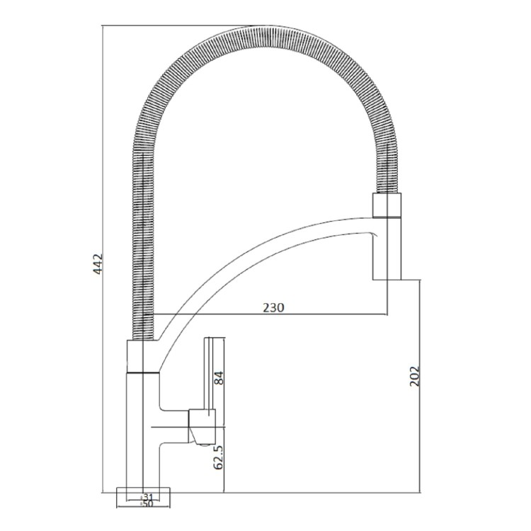 Single Bowl Black Composite Kitchen Sink & Black Pull Out Kitchen Mixer Tap - Essence Amelia