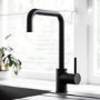 1 Bowl Amelia Reversible Composite Kitchen Sink & Elwood Black Kitchen Mixer Tap