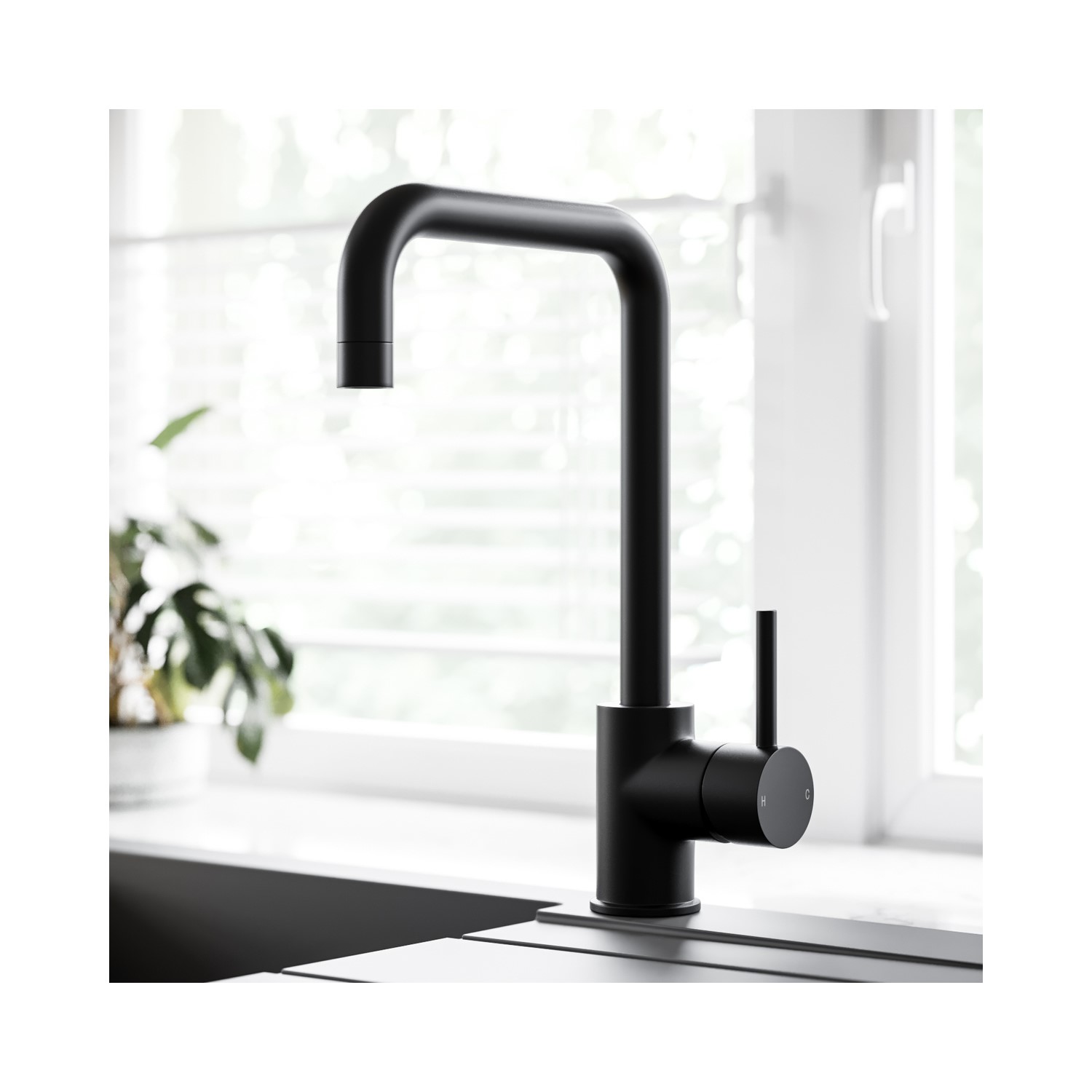 1 Bowl Black Reversible Composite Inset Kitchen Sink with Mixer Tap Set - Essence 1 Bowl Black Reversible Composite Inset Kitchen Sink with Mixer Tap Set - Essence