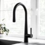 1.5 Bowl Amelia Reversible Composite Kitchen Sink & Olney Black Pull Out Kitchen Mixer Tap