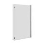 J Shape Shower Bath Right Hand with Front Panel & Chrome Bath Screen  with Towel Rail 1700 x 750mm - Jersey