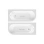 J Shape Right Hand Shower Bath Suite with Toilet and Sink Unit - Bali